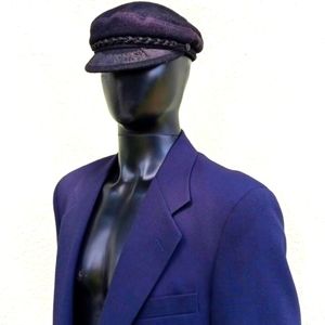 BURBERRY LONDON FOR SAKS 5TH AVE MEN'S VINTAGE BLUE (2) GOLD BUTTON CLASSIC!